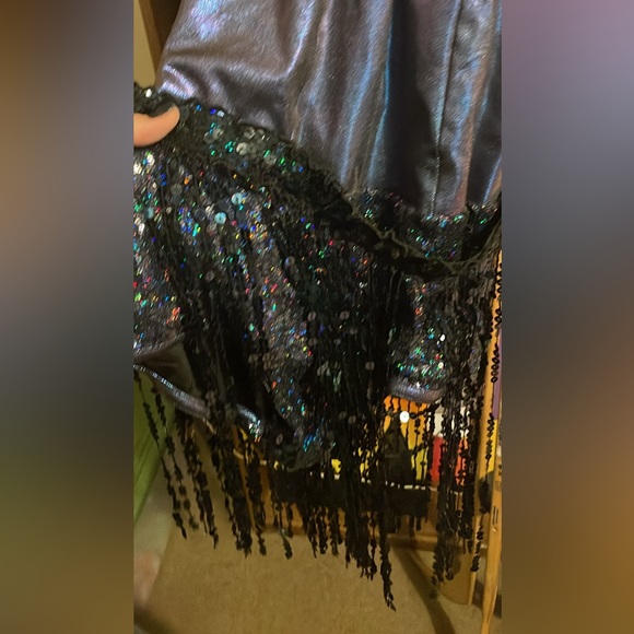 Blue, sequin Dance/ Figure skating costume - Picture 3 of 5